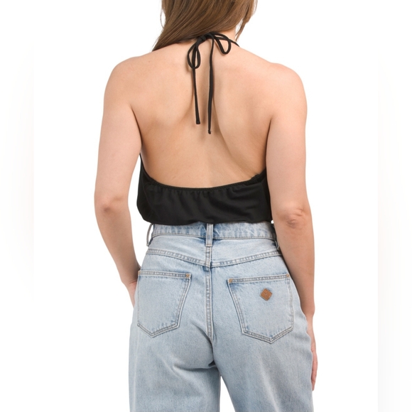 ZARA | Black Crop Halter Top - Picture 2 of 2